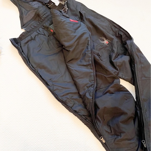 Spyder Kid’s Ski Snowboard Pants Full Zipper Side Detachable Suspenders Size 18 - Picture 7 of 16